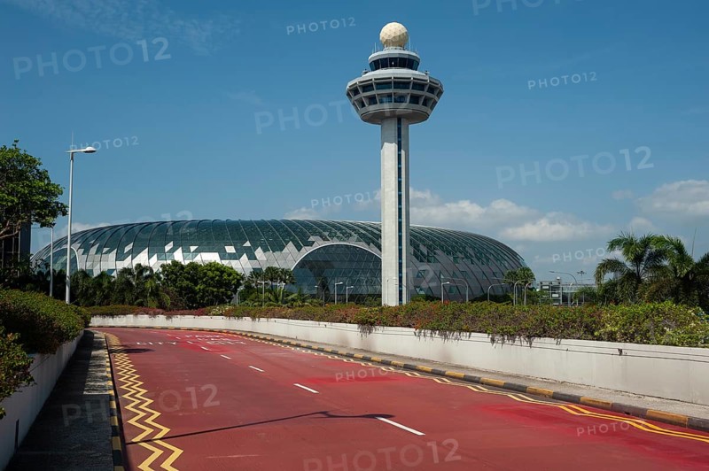 01.03.2019, Singapore, Republic of Singapore, Asia, Airport Tower and the new Jewel Terminal at Changi International Airport, Asia