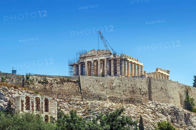 The Acropolis of Athens is an ancient citadel located on a high rocky outcrop above the city of Athens, Greece, Europe