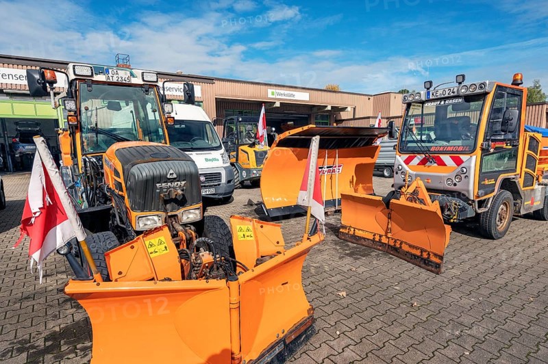 Vehicle fleet at BayWa AG Baustoffe, Kempten, Allgäu, Bavaria, Germany, Europe