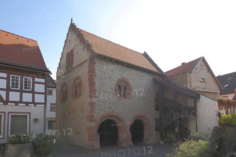 Historic Romanesque House or Stone House, Seligenstadt, Main, Hesse, Germany, Europe