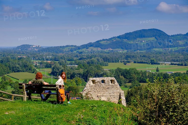 Falkenstein Castle Ruin, Flintsbach am Inn, Mangfall Mountains, Inn Valley, Upper Bavaria, Bavaria, Germany, Europe