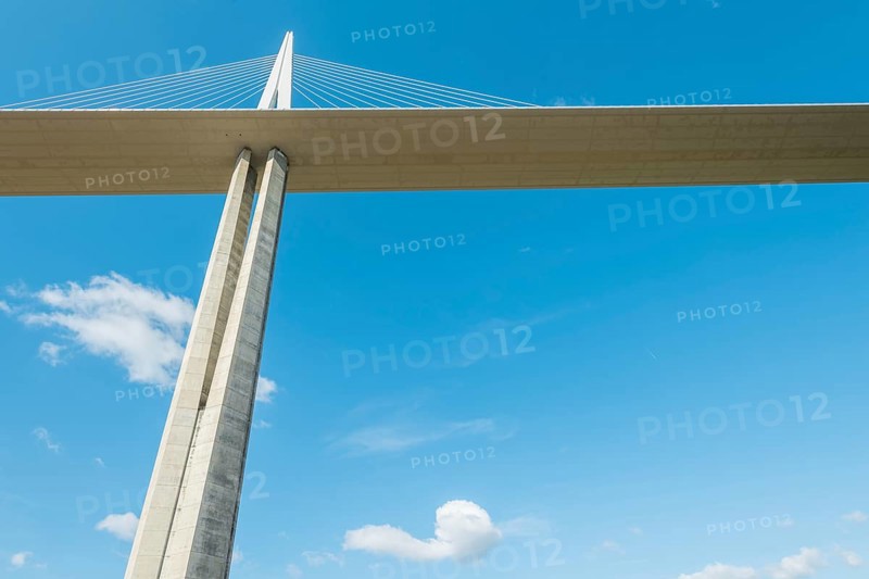 Millau Viaduct bridge, the highest bridge in the World. Aveyron Departement. France