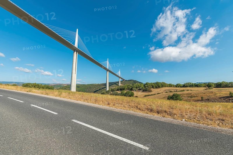 Millau Viaduct bridge, the highest bridge in the World. Aveyron Departement. France