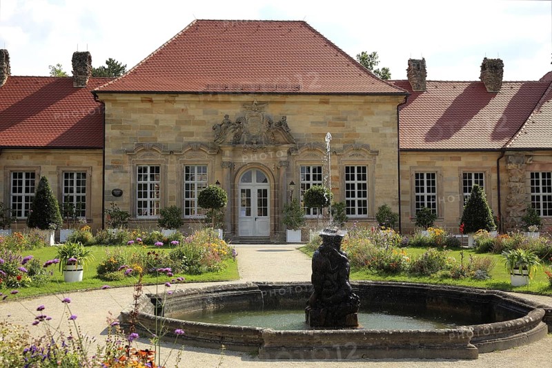 Old Palace (west side) at the Hermitage in Bayreuth, Upper Franconia, Bavaria, Germany, Europe