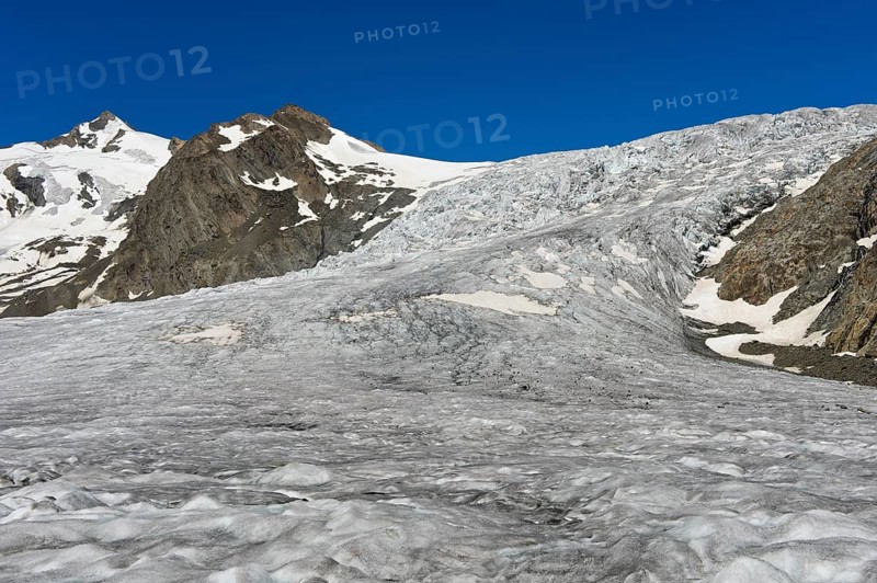 Glacier Ewigschneefeld, Konkordiaplatz, Grindelwald, Jungfrau Region, Bernese Oberland, Switzerland, Europe