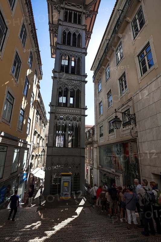 Lift, Passenger lift, Elevador de Santa Justa, Lisbon, Portugal, Europe