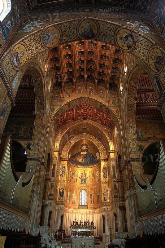 City of Monreale, in the Cathedral of Santa Maria Nuova, Unesco World Heritage Site, Sicily, Italy, Europe