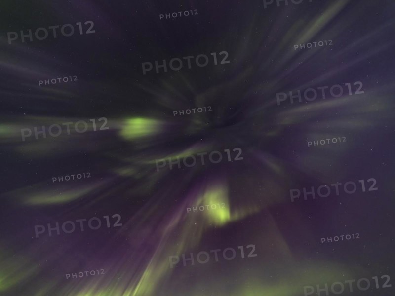 Northern Lights in Green and Purple with the Big Dipper Constellation