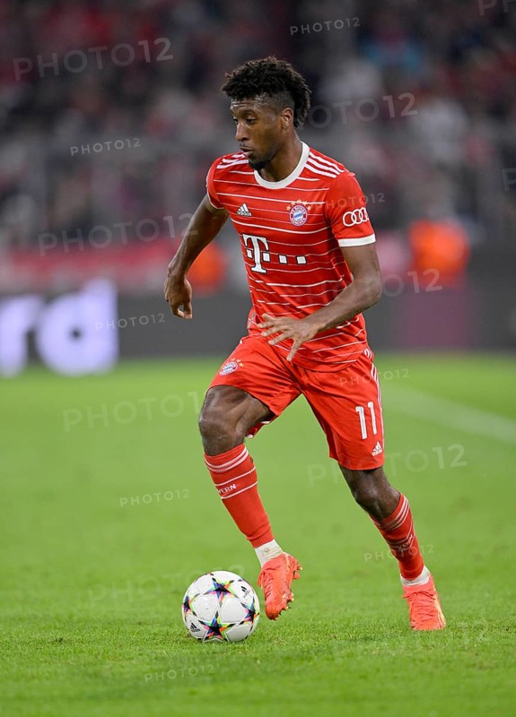 Kingsley Coman FC Bayern Munich FCB (11) on the ball Allianz Arena, Munich, Bavaria, Germany, Europe