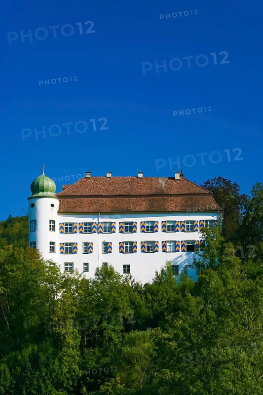 Hinteres Schloss, Mühlheim Castle of the Lords of Enzberg, two-tower castle complex with five-storey north building, four-storey south building and intermediate building, residence of the von Enzberg family, 1750 to 1755 Baroque remodelling and new construction of the south wing by master builder Johann Steyr, historic building, architecture, Mühlheim an der Donau, Baden-Württemberg, Germany, Europe