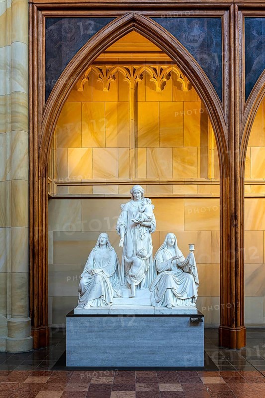 Interior photograph, Friedrichswerder Church, permanent exhibition 19th century Sculpture, Berlin, Germany, Europe