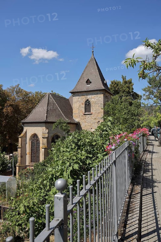 Gothic Church of St. Nicholas in Gimmeldingen, Neustadt an der Weinstraße, Rhineland-Palatinate, Germany, Europe