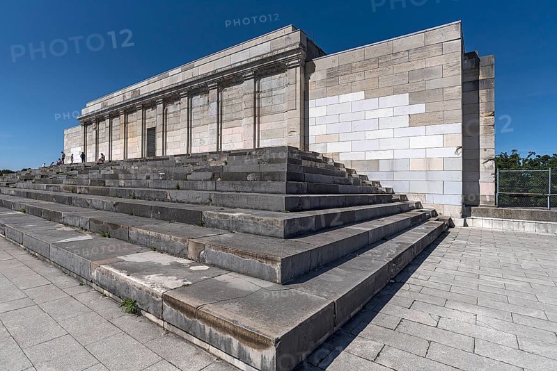 Zeppelin Main Stand, at the former National Socialist parade ground on the Nazi Party Rally Grounds, Nuremberg, Middle Franconia, Bavaria, Germany, Europe
