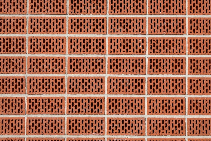 Perforated brick wall, background, texture, Germany, Europe