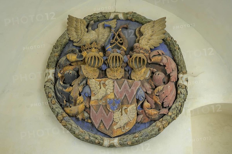 Coat of arms, Churburg Castle, Schluderns, South Tyrol, Italy, Europe