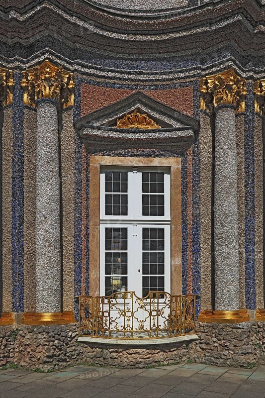 Detail on the Temple of the Sun in the Hermitage in Bayreuth, Upper Franconia, Bavaria, Germany, Europe