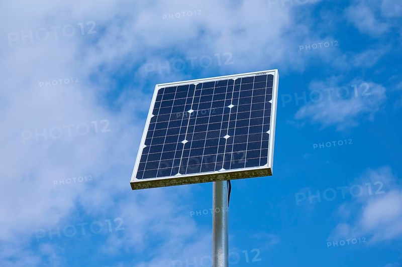Solar panel, sky, clouds, Ossiach, Lake Ossiach, Carinthia, Austria, Europe