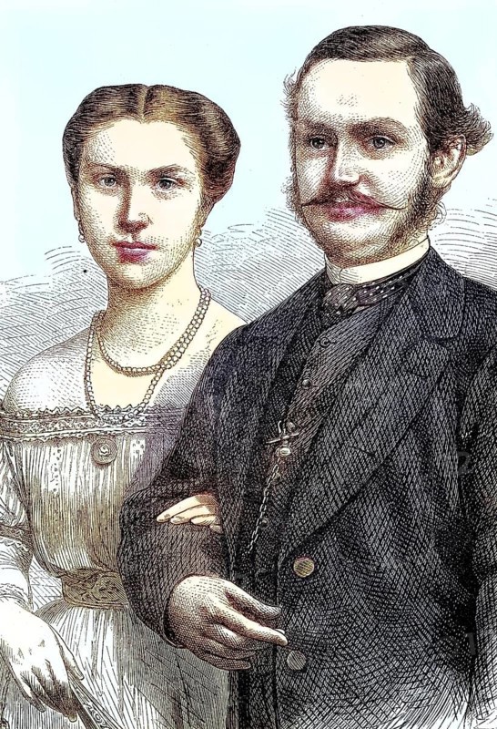 Queen Louise of Denmark, Princess Louise Josephine Eugenie of Sweden, 31 indo-pacific king mackerel (1851), 20 March 1926 at the side of her man, King Frederik VIII. Frederik VIII Christian Friedrich Wilhelm Karl of Schleswig-Holstein-Sonderburg-Glücksburg, 3 June 1843 to 14 May 1912, Historic, digitally restored reproduction of a 19th century original, exact original date unknown