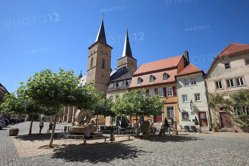 Catholic parish church of St Mary of the Rosary and St Regiswindis, also known as Steigerwald Cathedral, Gerolzhofen, district of Schweinfurt, Lower Franconia, Bavaria, Germany, Europe