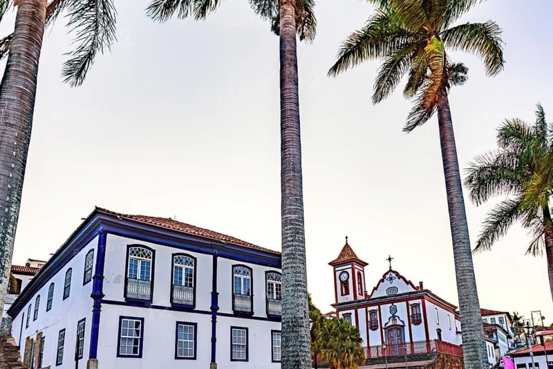 Downtown of the historic city of Diamantina in the state of Minas Gerais, Brazil, Brasil, South America