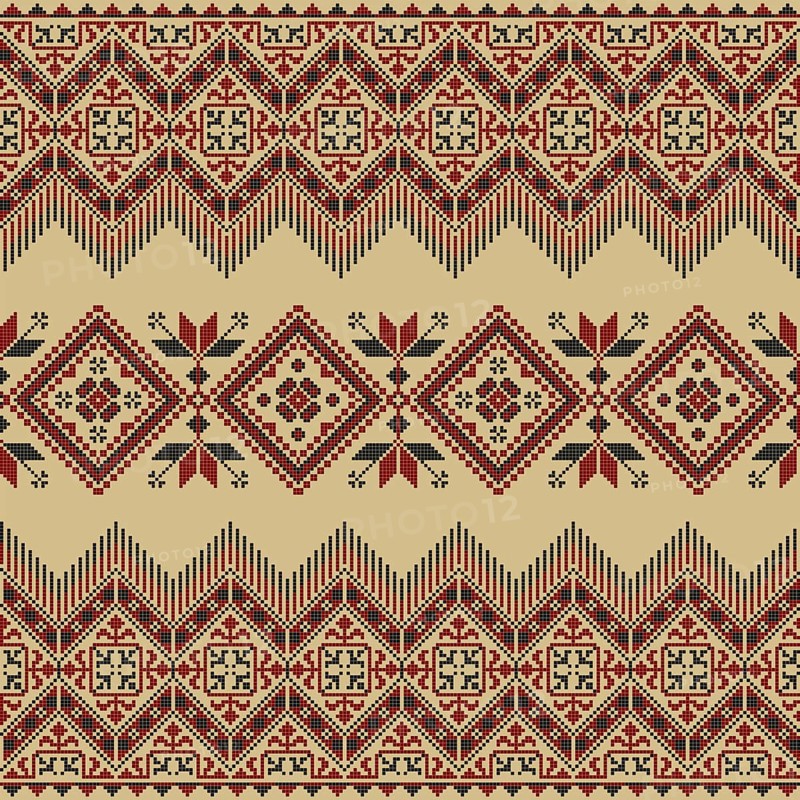 Traditional Polish embroidery vector pattern