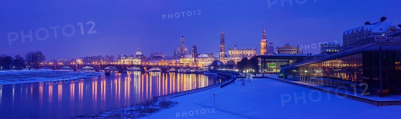 Evening view over Dresden's Old Town