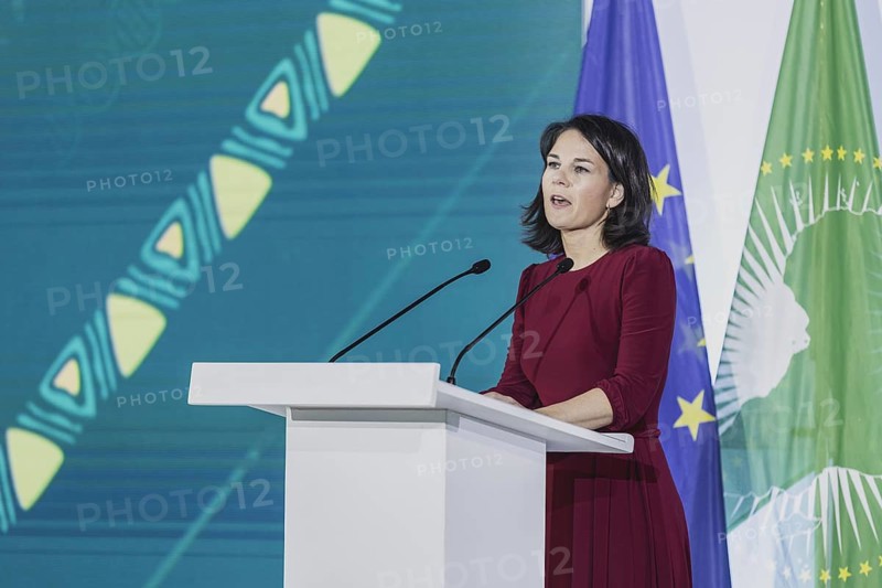 Annalena Baerbock (Buendnis 90 Die Gruenen), Bundesaussenministerin, aufgenommen im Rahmen der Einweihungszeremonie fuer die Produktionsstaette fuer mRNA-Impfstoffe der Firma Biontech in Kigali, 18.12.2023. Baerbock reist nach Ruanda fuer bilaterale Gesp