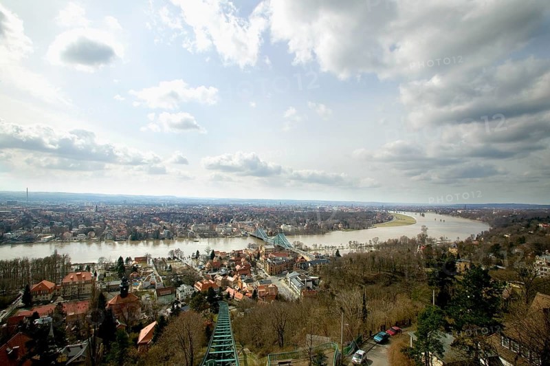 Elbe flood in Dresden Loschwitz