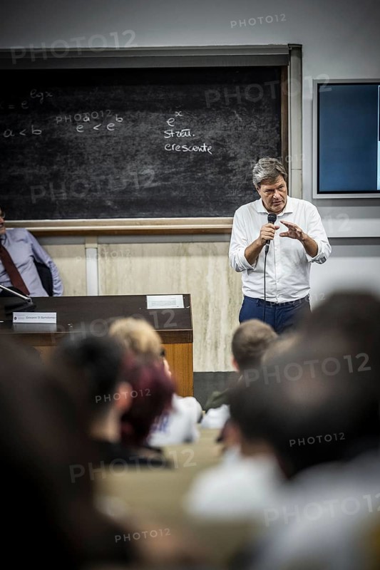 Trip by the Federal Minister of Economics and Vice-Chancellor Robert Habeck to Rome on 30 October 2023. Discussion with students at La Sapienza University, Rome, Italy, Europe