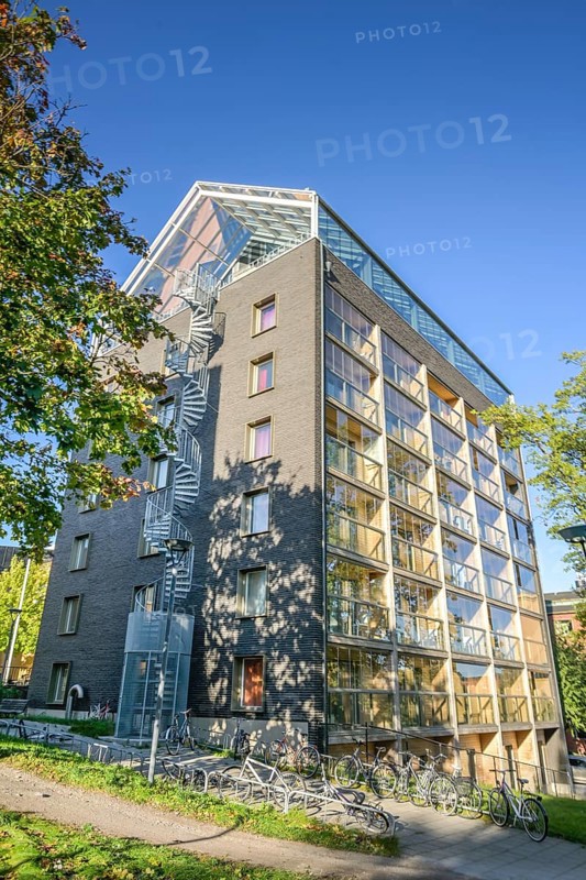 Modern student residence, KTH Royal Institute of Technology campus, Kungliga Tekniska högskolan, Brinellvägen, Stockholm, Sweden, Europe