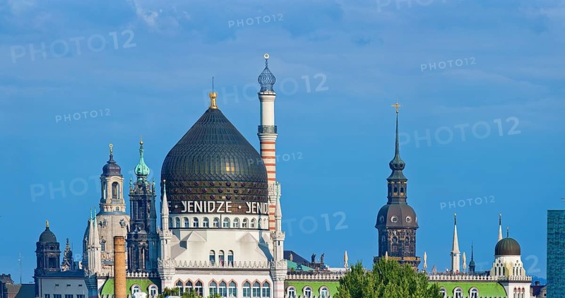 Yenidze with Dresden Old Town