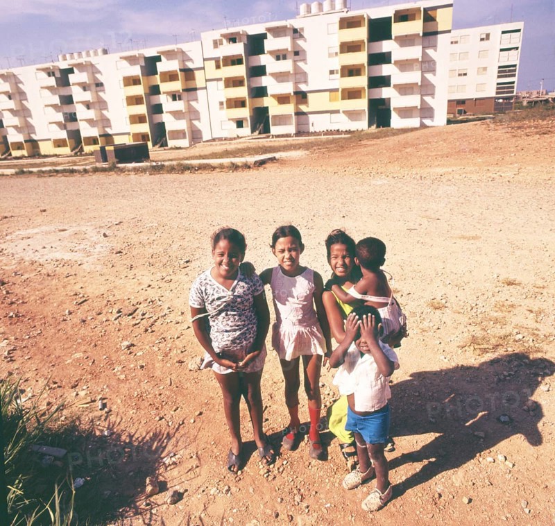 DEU, Germany: The historical slides from the times 80-90s events and persons from politics, culture, working life, medicine a.o. Cuba 77. Havana. New buildings