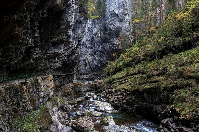 River Breitach and Breitachklamm gorge near Oberstdorf, Oberallgäu, Allgäu, Bavaria, Germany, Europe