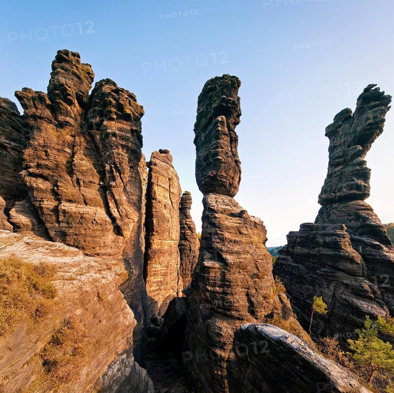 Hercules Columns in the Biela Valley in Saxon Switzerland