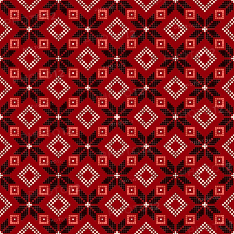 Traditional Latvian embroidery seamless pattern, vector illustration