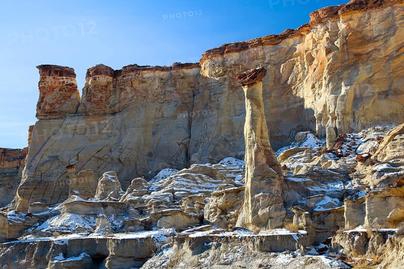 Wahweap Hoodoos, White Hoodoos, Sandstone Sculptures, Grand Staircase Escalante National Monument, Utah, USA, North America