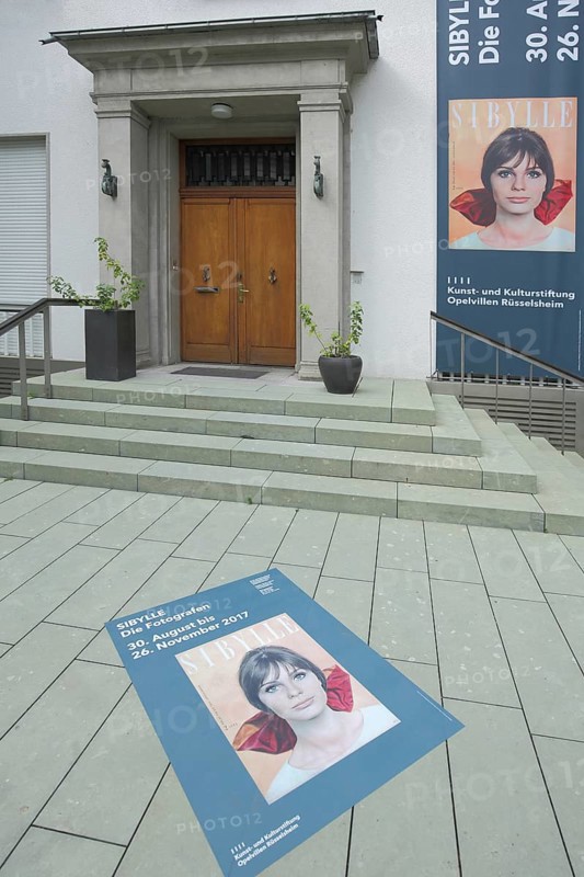 Poster at Opelvillen Foundation for the Arts, Opelvilla, Rüsselsheim, Hesse, Germany, Europe