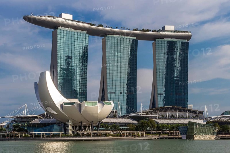 Modern hotel and casino Marina Bay in Singapore