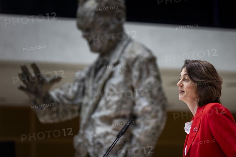 Katarina Barley, SPD lead candidate for the European elections, at a press conference in Berlin, 12 March 2024