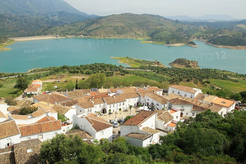 Embalse Zahara-El Gastor Reservoir lake, Zahara de la Sierra, Cadiz province, Spain, Europe