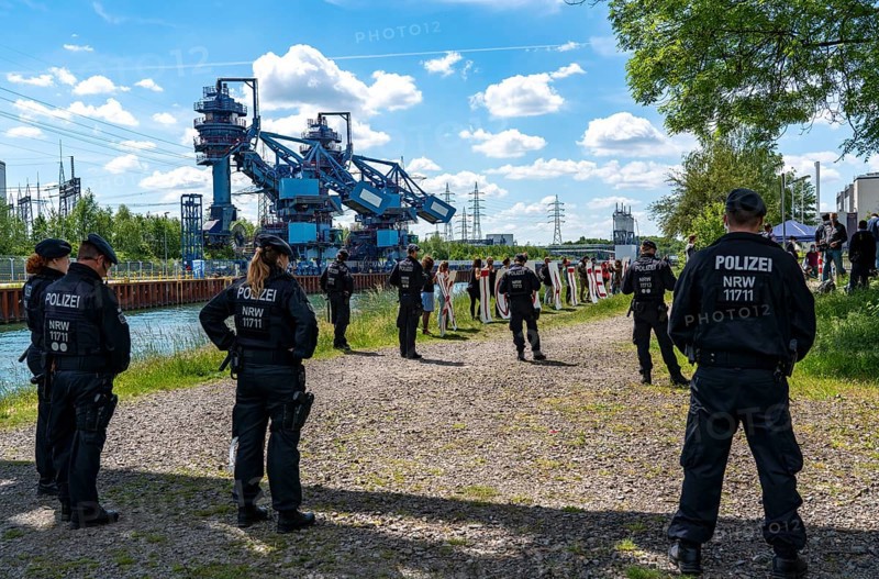 Protest against the Uniper coal-fired power plant Datteln 4, organised by the Endegelände group, Datteln, North Rhine-Westphalia, Germany, Europe
