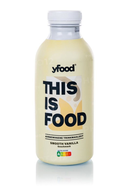 Yfood This is Food Smooth Vanilla flavour drinkable meal cropped against a white background