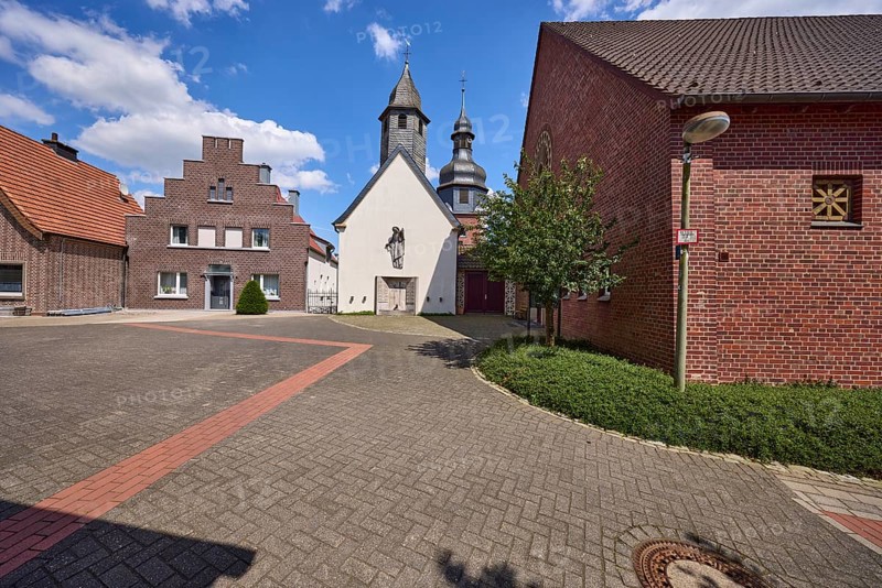 St Mauritius Church in the Hausdülmen district, Dülmen, Münsterland, Coesfeld district, North Rhine-Westphalia, Germany, Europe