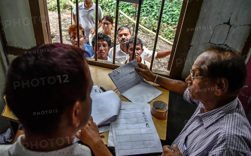 Final Draft of National Register of Citizens of India (NRC) released on July 30, 2018. People wait to check their names on the final draft of the National Register of Citizens in Guwahati, Assam, India on Monday
