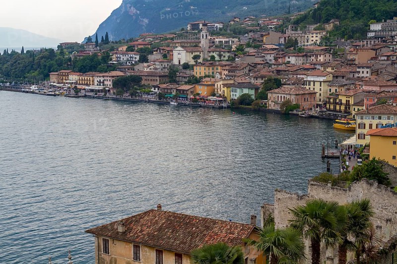 View of Limone sul Garda, Lake Garda, Province of Brescia, Lombardy, Italy, Europe