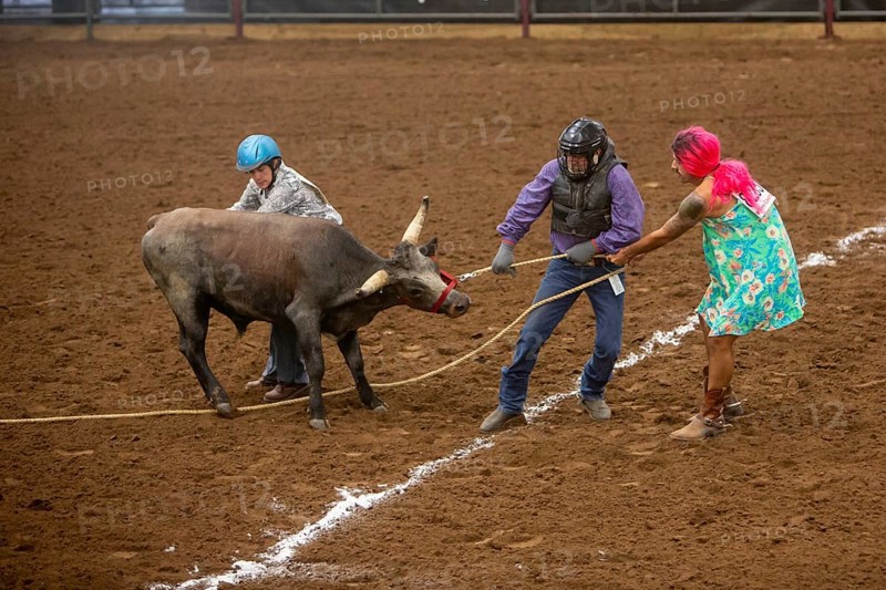 Oklahoma City, Oklahoma, The Great Plains Rodeo, an annual gay rodeo that features traditional rodeo competition while emphasizing the camaraderie of the LGBTQ community. In Wild Drag Racing three people must pull a steer across a while line and then the competitor in drag must ride it back across the line