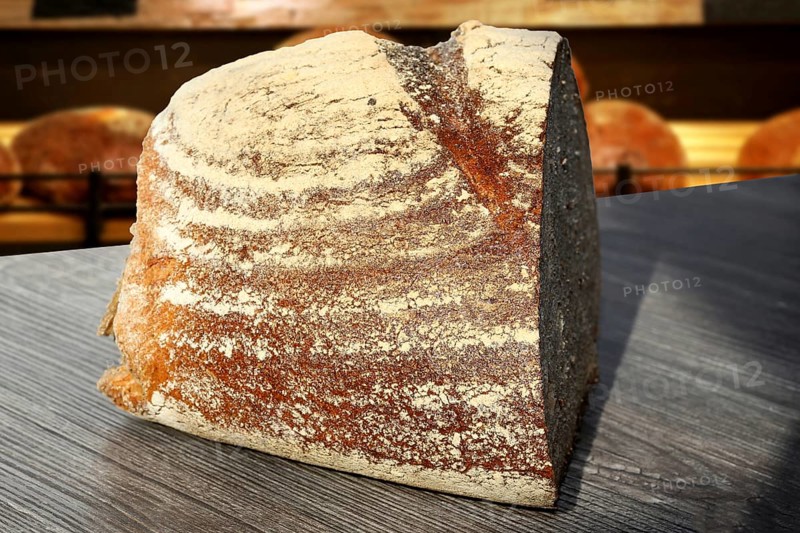 Close-up of a good, crusty sliced loaf of bread