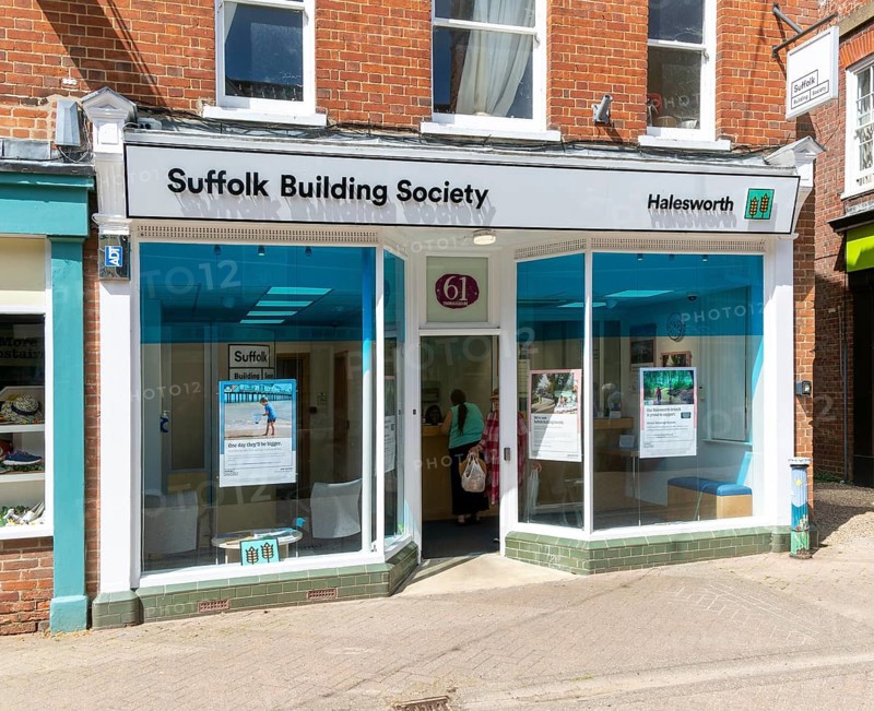 Suffolk Building Society branch shop, Halesworth, Suffolk, England, UK