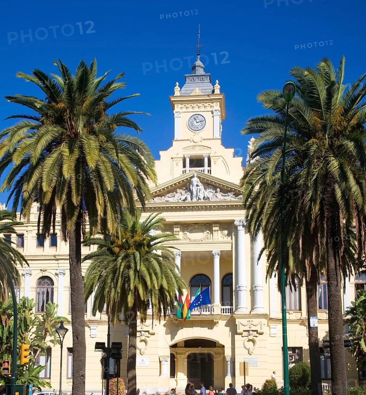 Malaga City Hall building, Malaga, Spain designed by Fernando Guerrero Strachan and Manuel Rivera Vera completed 1919