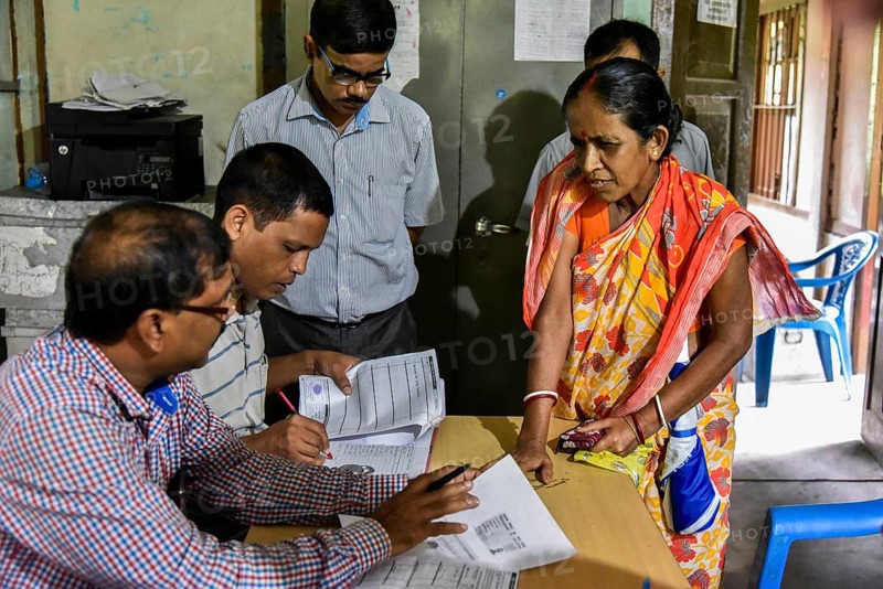 People claiming with documents at NRC Seva Kendra, whose names were excluded from the complete draft in Guwahati, Assam, India on Tuesday, September 25, 2018. The process of filing claims and objections for 40 lakh people, who were left out in the complete draft of the National Register of Citizens (NRC) in Assam, starts from 25 September 2018